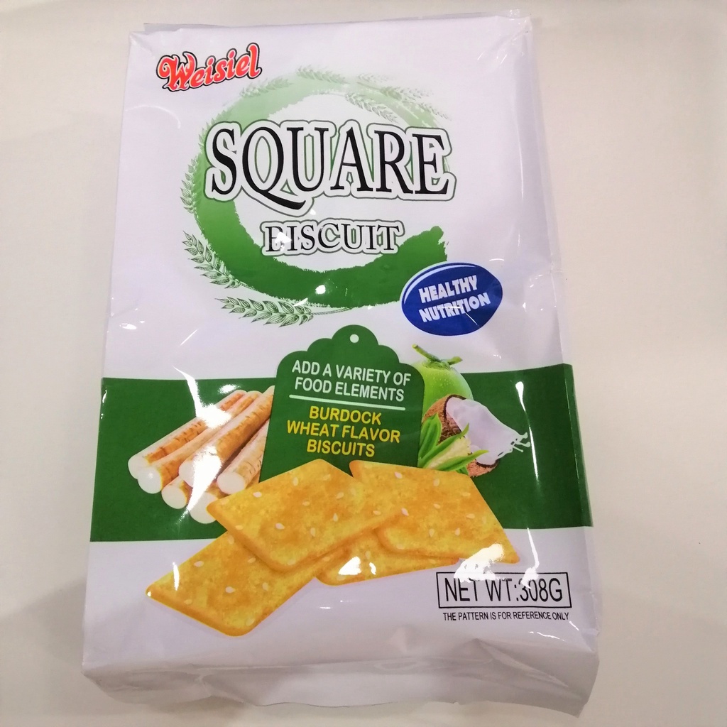 Bánh Quy Ăn Kiêng Weisiel Square Biscuit Vị Dừa (Gói 308g)