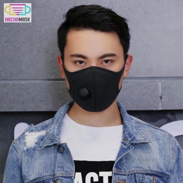 Khẩu trang Pitta Mask có Van thở hiện đại chống bụi mịn, chuẩn xuất Nhật màu đen