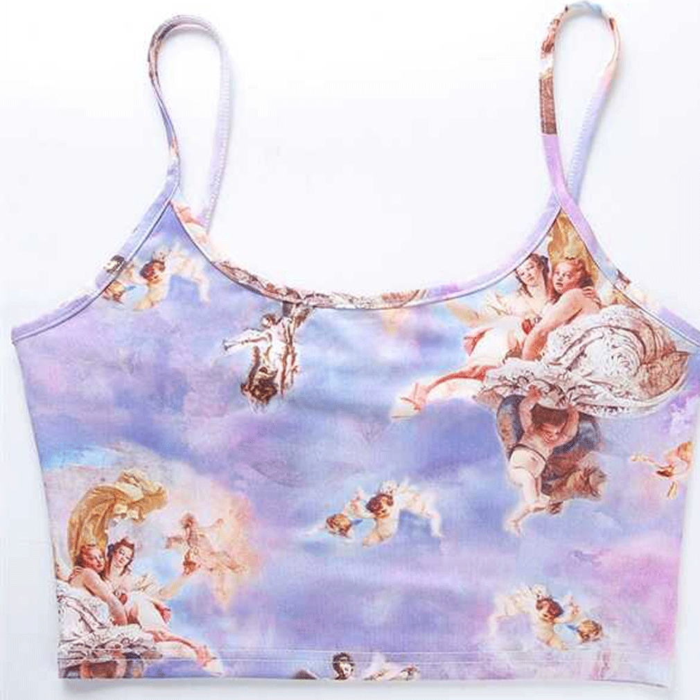 Áo nữ hai dây dáng ôm in họa tiết bông hoa gợi cảm cho nữ | BigBuy360 - bigbuy360.vn