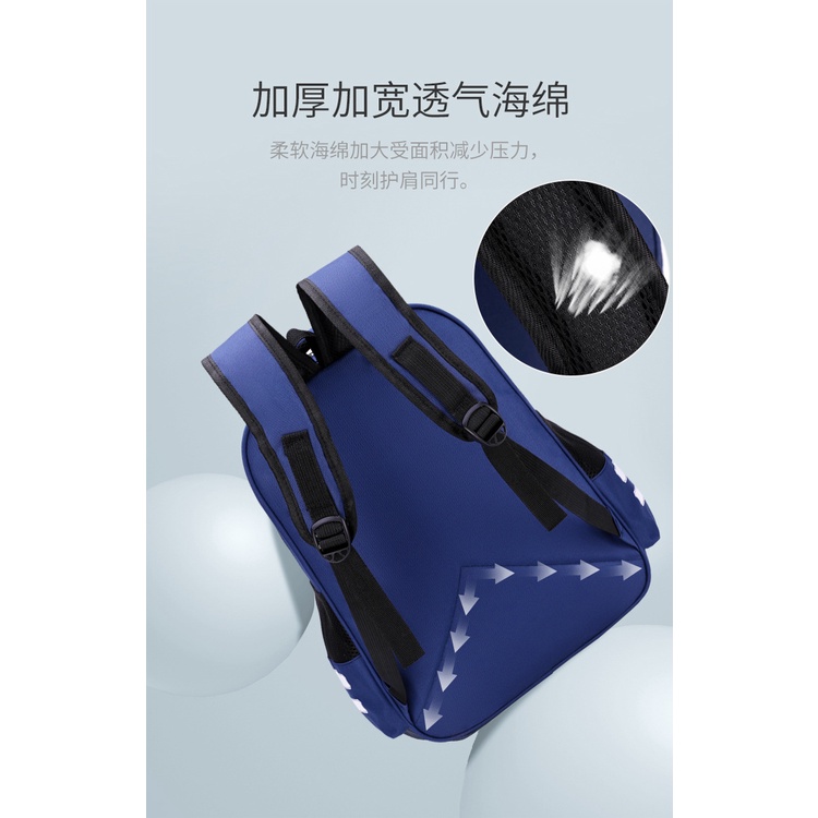 Balo bé trai bé gái học cấp 1 cặp sách cho trẻ em đi học tiểu học màu xanh siêu nhẹ E1043