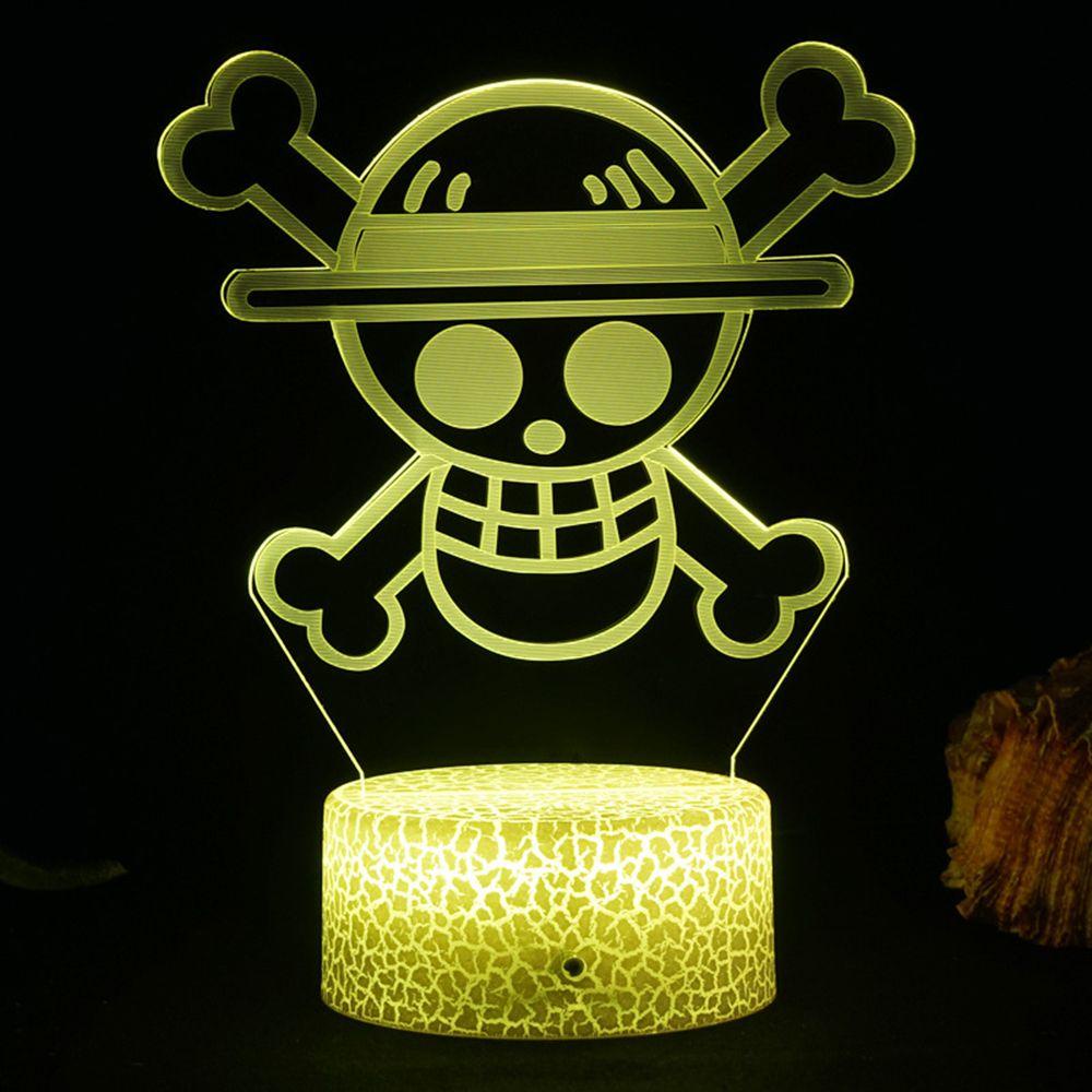 LONTIME Đèn Led 3D Hình Tàu Cướp Biển Trong Phim Hoạt Hình One Piece