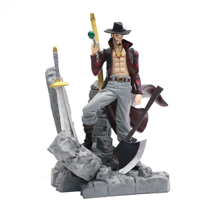 Nhân vật figure mắt diều hâu dracule mihawk luffy đồ chơi trẻ em decor mô hình one piece anime lắp ráp decor phòng pc