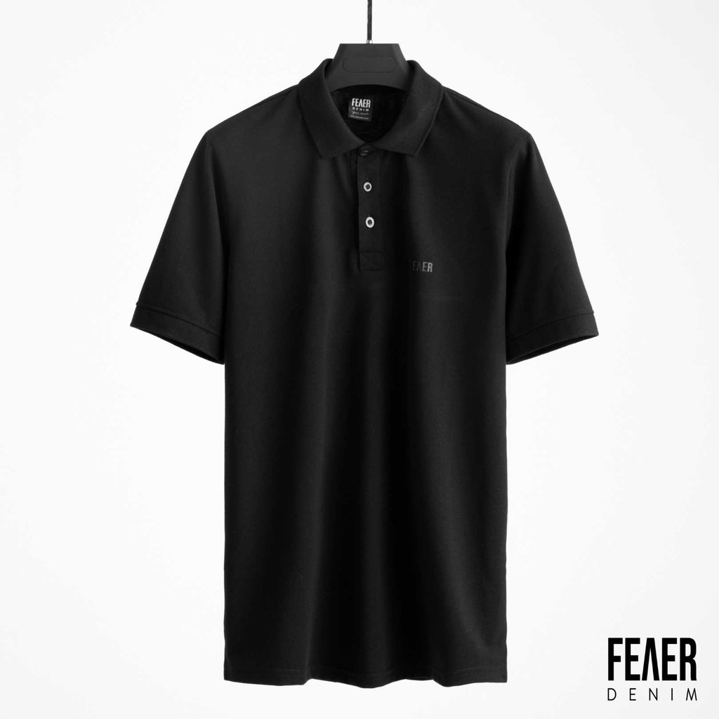 Áo polo nam FEAER DENIM chất thâm hút thoáng khí vải cotton PREMIUM POLO trắng và đen | BigBuy360 - bigbuy360.vn