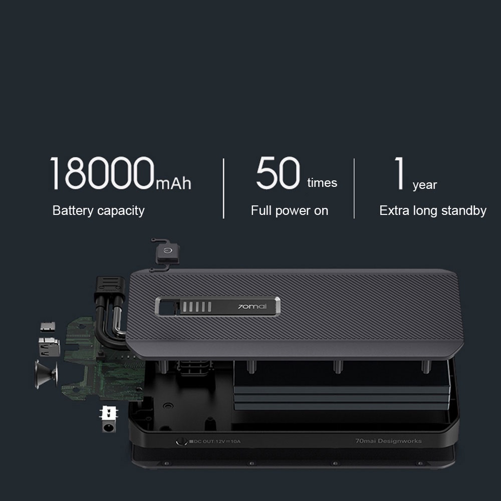 Bộ kích điện bình ắc quy xe ô tô 70mai Midrive PS06 Car Jump Starter Max - Bảo hành 6 tháng