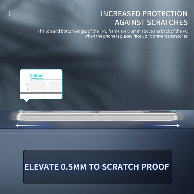 Ốp Điện Thoại TPU + PC Mềm Trong Suốt Siêu Mỏng Chống Sốc Cho Samsung Galaxy Z Flip 3