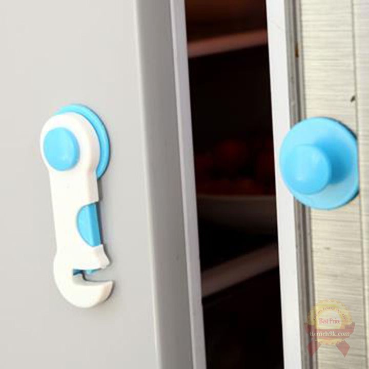 Khóa tủ dạng cài bảo vệ an toàn cho bé cố định cửa tủ lạnh quần áo các loại đồ dùng gia đình thông minh