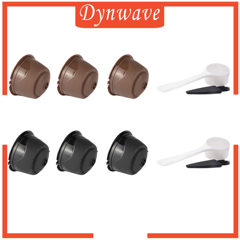 [DYNWAVE] 3Pack Coffee Pods Filters Refillable Coffee Capsules Cafe Tool Replacement