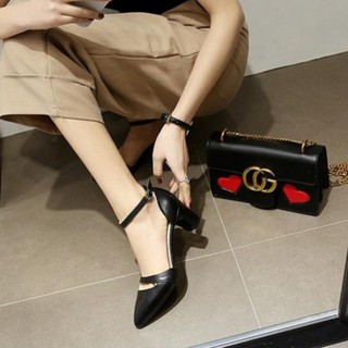 Giày cao gót 5 phân hở mũi kiểu sexy