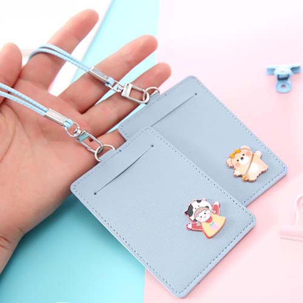 LANFY Dây Đeo Thẻ ID / Thẻ Ngân Hàng Hình Thỏ Hoạt Hình Co Giãn