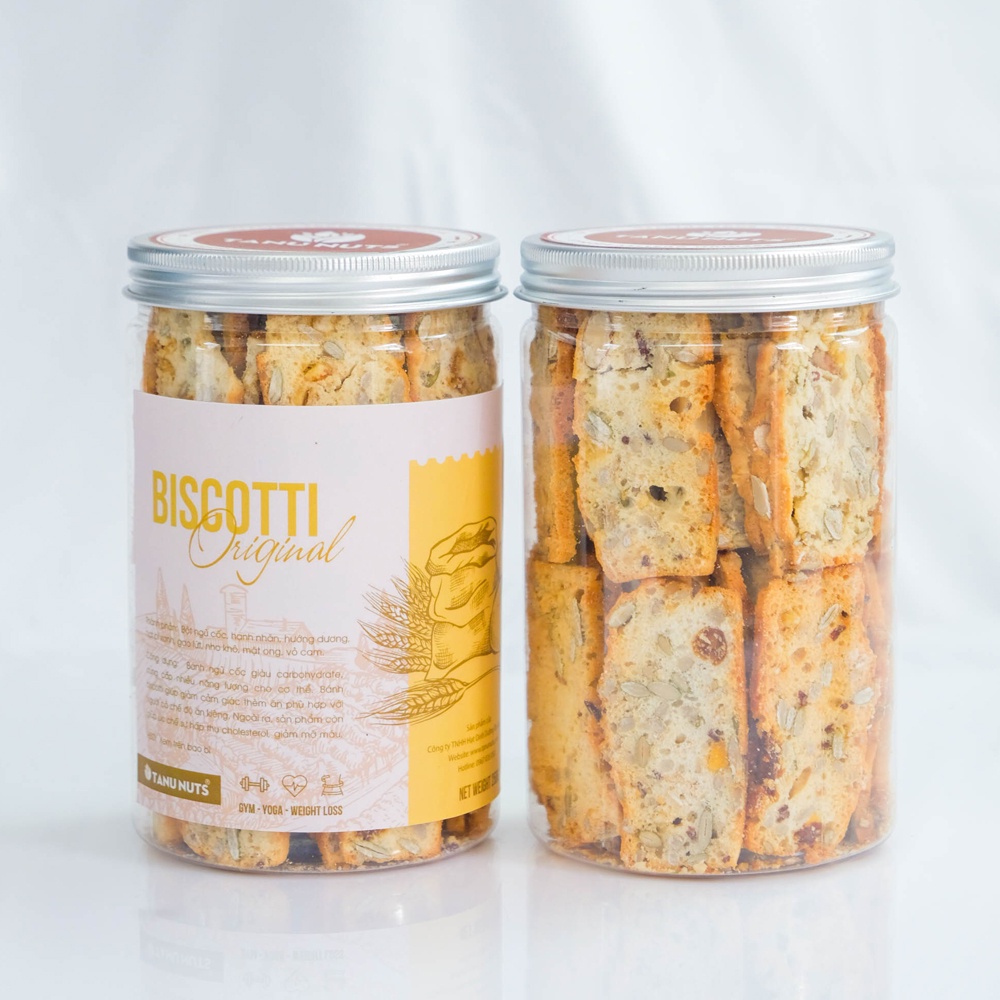 [Mã BMBAU50 giảm 7% đơn 99K] Bánh biscotti vị tổng hợp TANU NUTS, bánh ăn kiêng mix hạt dinh dưỡng tốt cho mẹ bầu, bé.