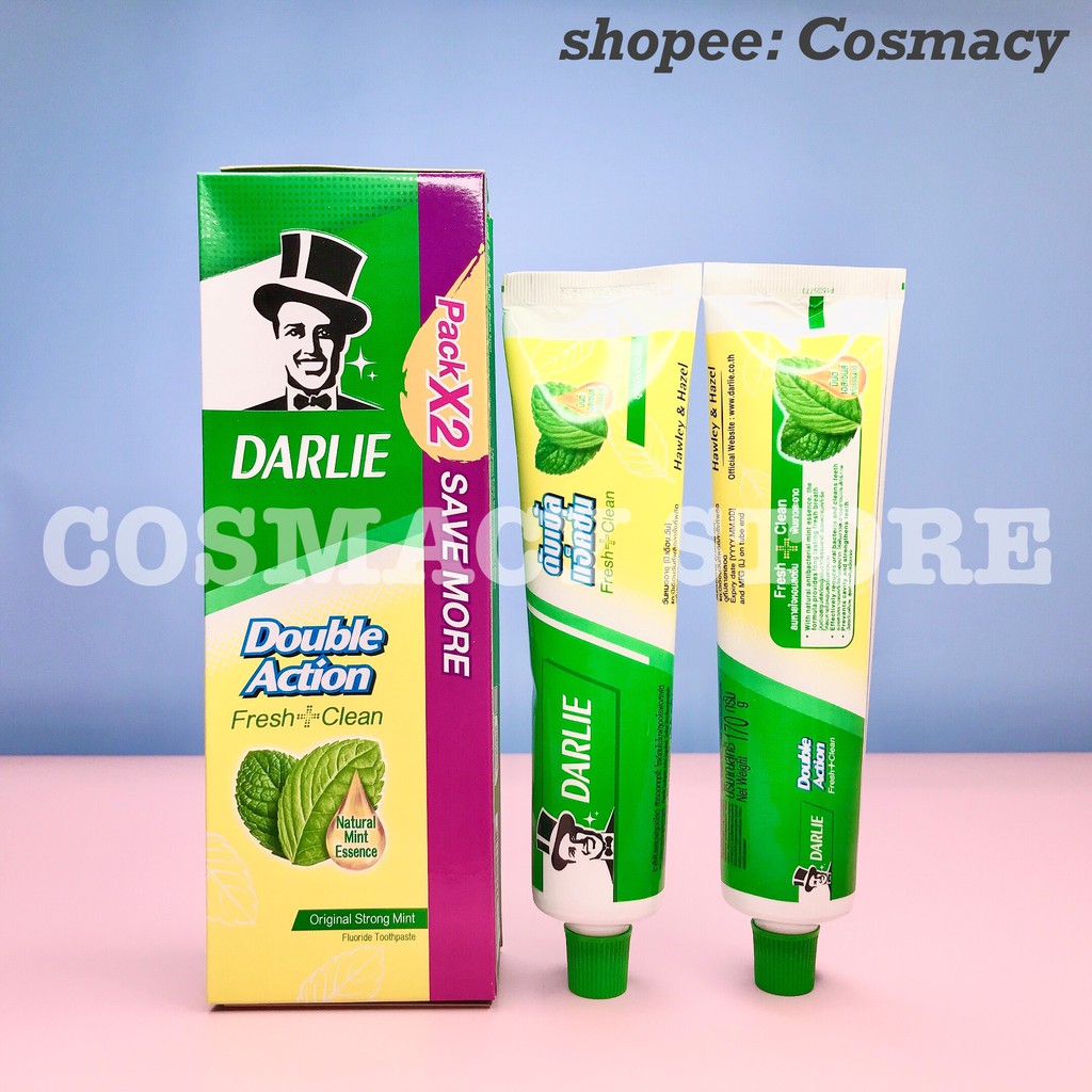 Combo 2 Tuýp Kem Đánh Răng DARLIE Ông Già Ông Tây Thái Lan 170g x2