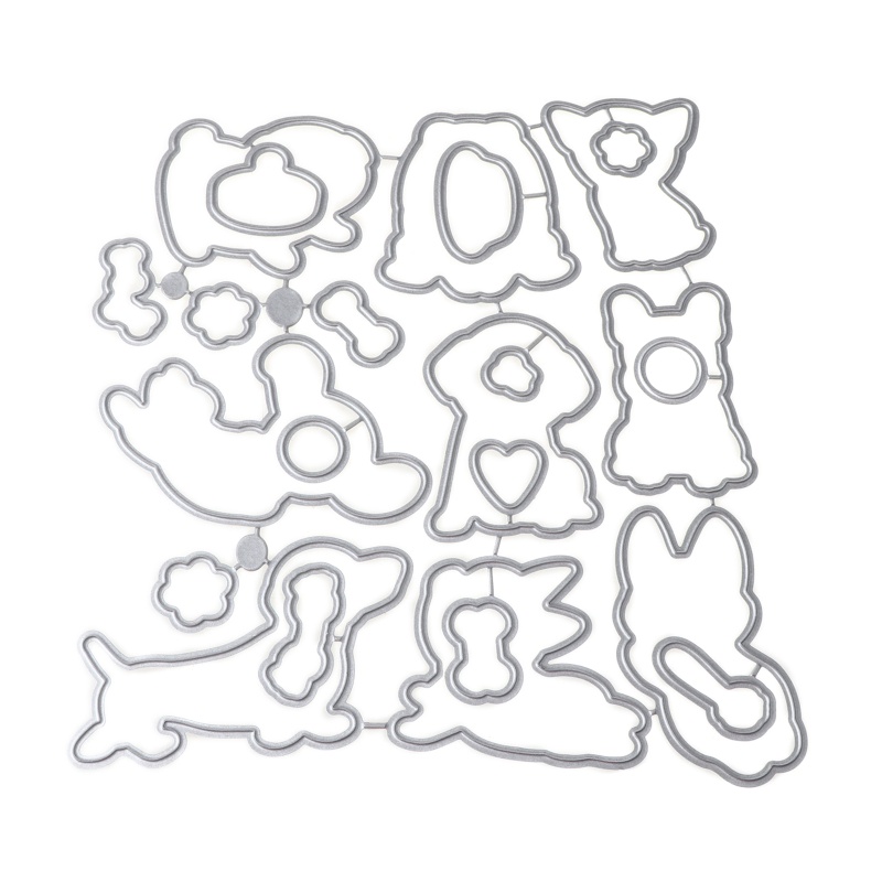 Khuôn Cắt Giấy Silicon Trong Suốt Hình Chú Chó Blala