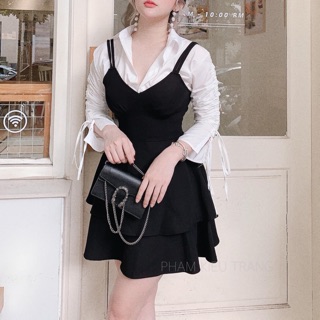 Set yếm+ sơ mi