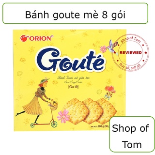 Bánh goute mè Orion hộp lớn 8 gói