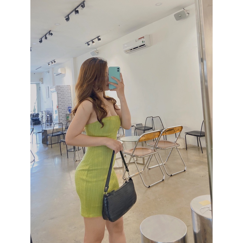 ĐẦM BODY THUN 2 DÂY BÔNG LÚA KÈM ẢNH THẬT FULL MÀU
