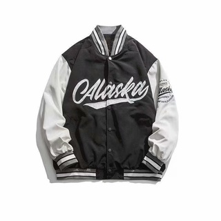 Áo Varsity Jacket thêu ALASKA hàng order cao cấp