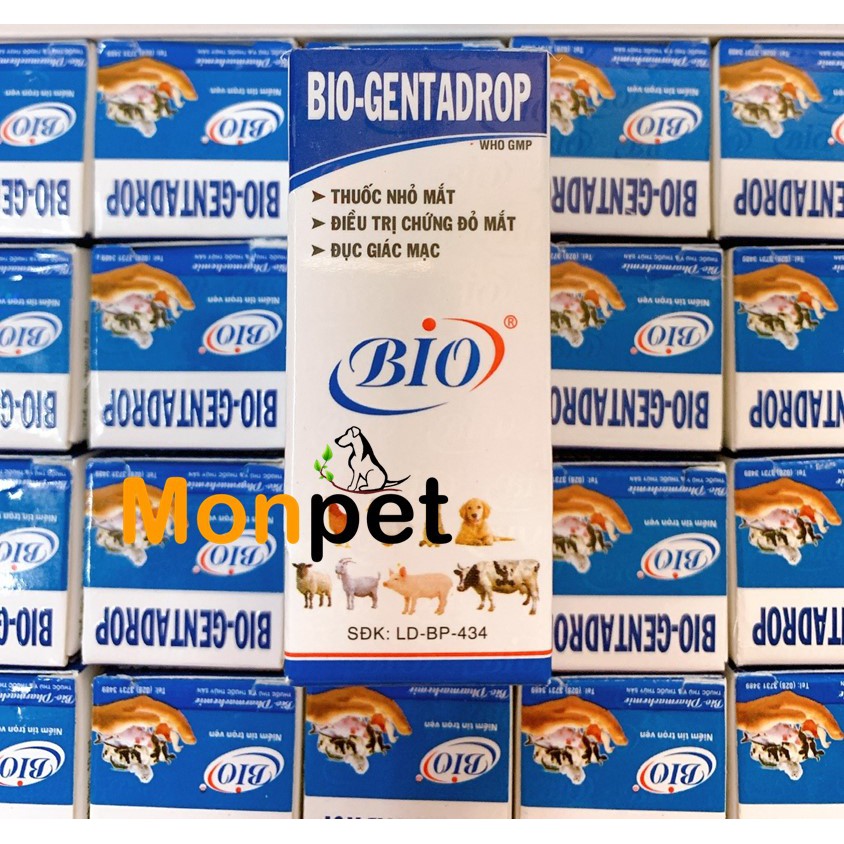 [Mã PET50K giảm Giảm 10% - Tối đa 50K đơn từ 250K] Dung dịch Nhỏ Mắt Chó Mèo - Bio Gentadrop 10ml