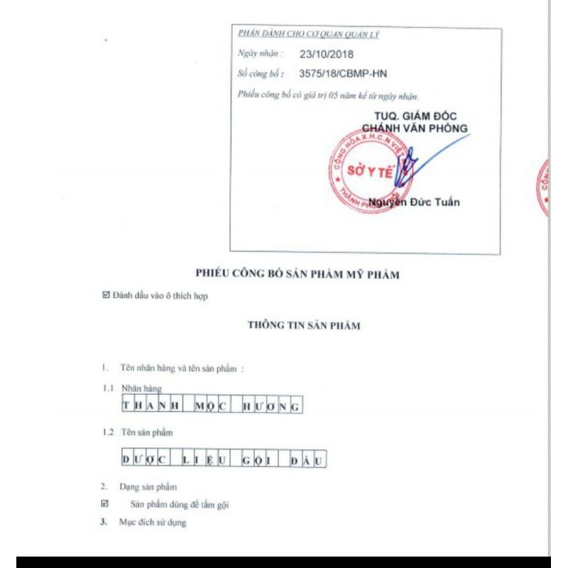 Dầu gội thảo dược rụng tóc, nấm da đầu Thanh_Mộc_Hương _ cam kết chuẩn công ty | BigBuy360 - bigbuy360.vn