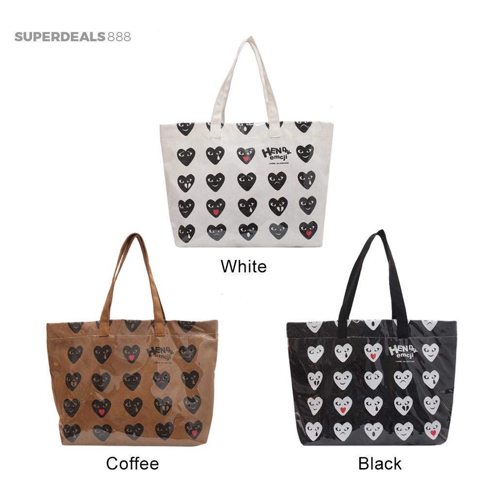 Túi tote Túi vải canvas Đeo vai bóng kính chống nước phong cách Hàn quốc Đi Học Đi Chơi