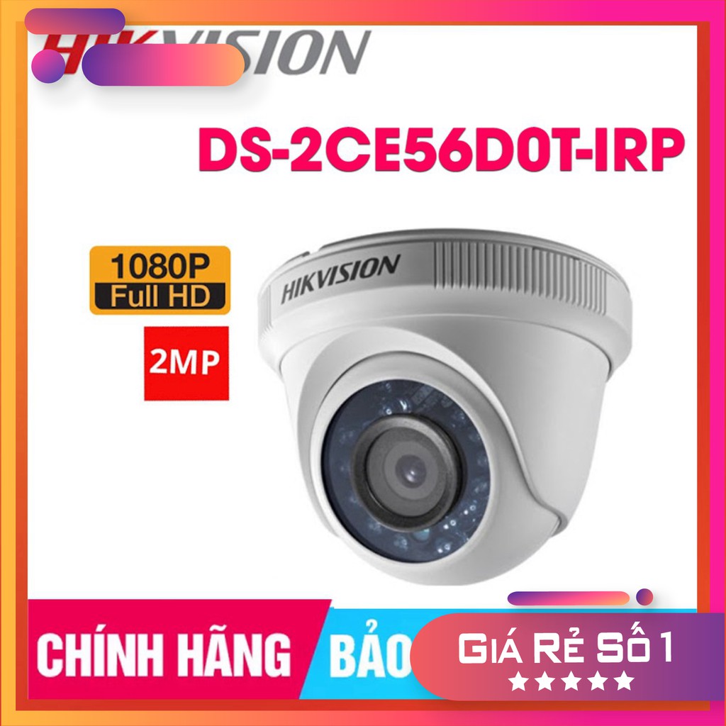 {FREESHIP} Camera dome HD-TVI hai.0MP Hikvision DS-2CE56D0T-IRP