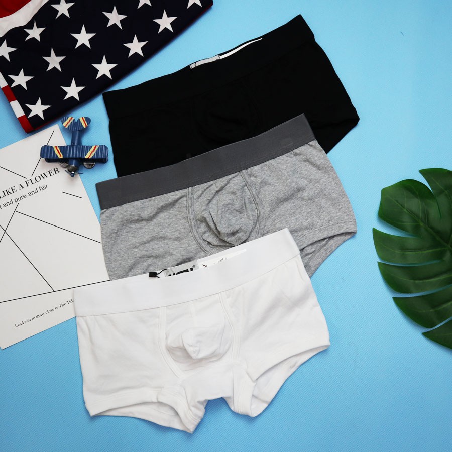 QUẦN LÓT NAM - BOXER BASIC - Dạng Đùi Trơn Cotton Xịn