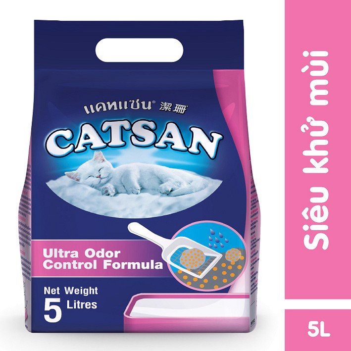 Combo Thức Ăn Mèo Whiskas Vị Cá Ngừ 1.2 kg & Cát Vệ Sinh Catsan 5L