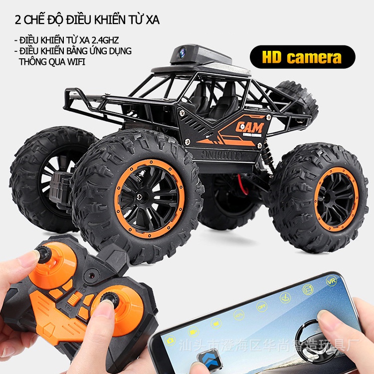 Xe điều khiển từ xa địa hình ô tô giá rẻ đồ chơi cho bé trai 5 tuổi gắn camera TEEMO XE14