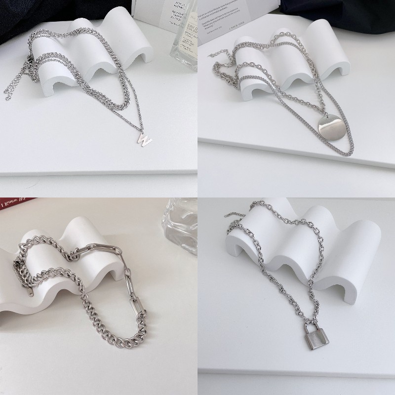 Vòng cổ thép titan phong cách hip hop cá tính