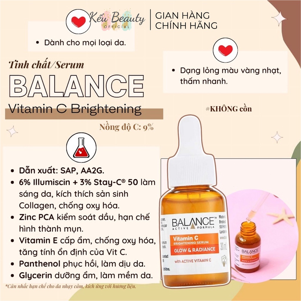 Serum Balance Vitamin C, Niacinamide, Hyaluronic & Collagen 30ml