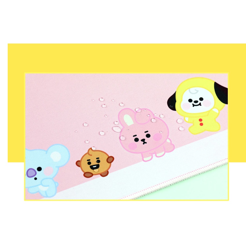 Tấm lót chuột dài chính hãng in hình BTS BT21