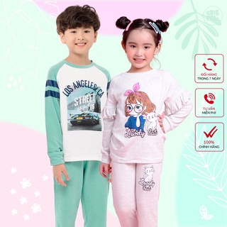 Bộ quần áo thu đông cho bé gái bé trai  bộ đồ nỉ dài tay size trẻ em 3,4,5,6,7,8..11 tuổi Cô bé và mèo
