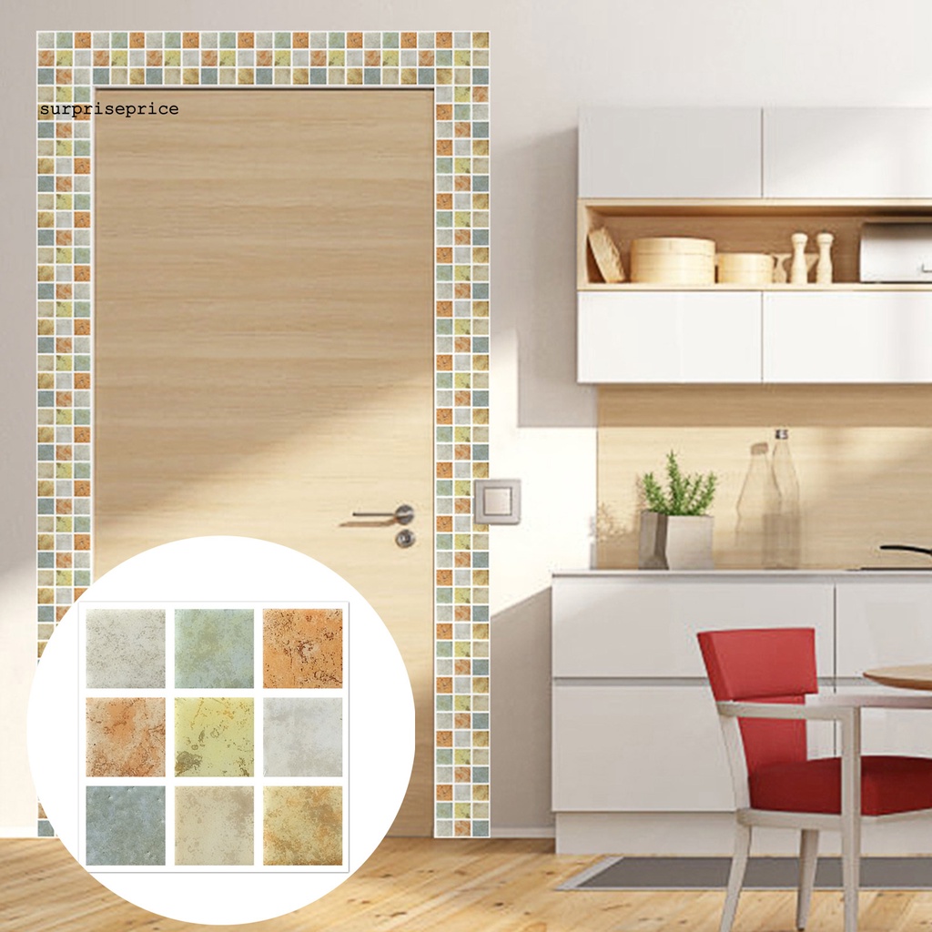 Bộ 20 Miếng Dán Tường Giả Gạch Bằng PVC Chống Ẩm Trang Trí Nhà Tắm DIY