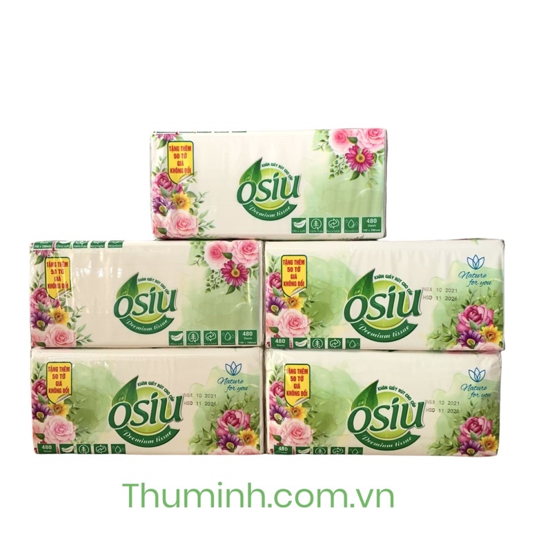Giấy Ăn Rút Lụa OSIU 3Lớp x 480tờ