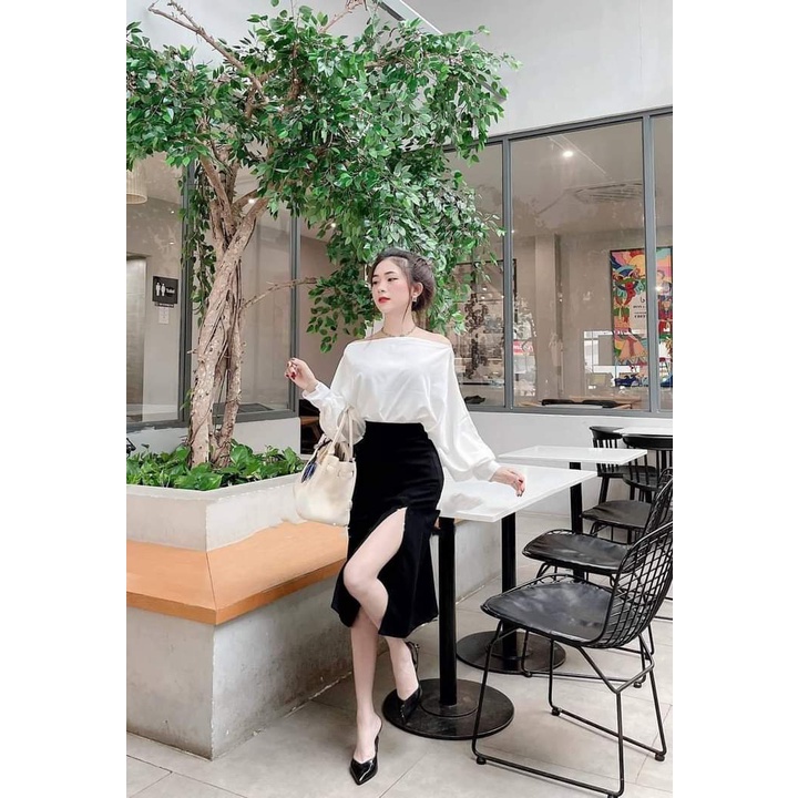 [Mã 44FASHIONSALE1 giảm 10K đơn 50K] Set Chân Váy Kèm Áo Thun Dài Tay CAMA STORE
