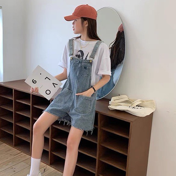 (video+ảnh thật)  quần yếm bò 🍁yếm short nữ dáng ngắn siêu xinh, yếm ulzzang thời trang hàn quốc, KHOHANGCHUYENDOSI | BigBuy360 - bigbuy360.vn