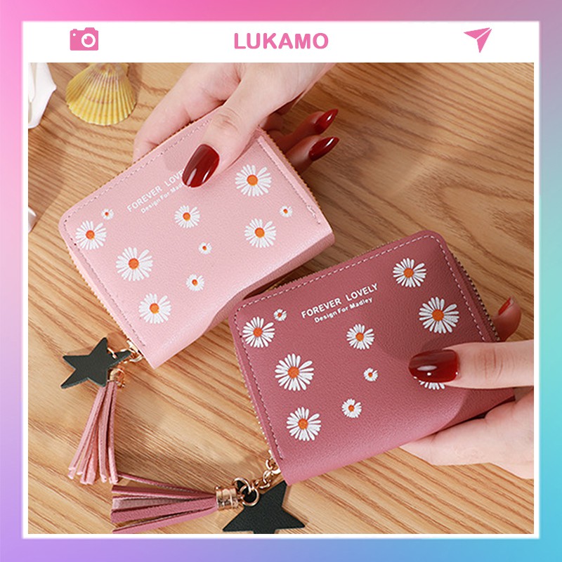 Ví nữ mini MADLEY cute ngắn cao cấp nhỏ gọn nhiều ngăn thời trang LUKAMO VD416