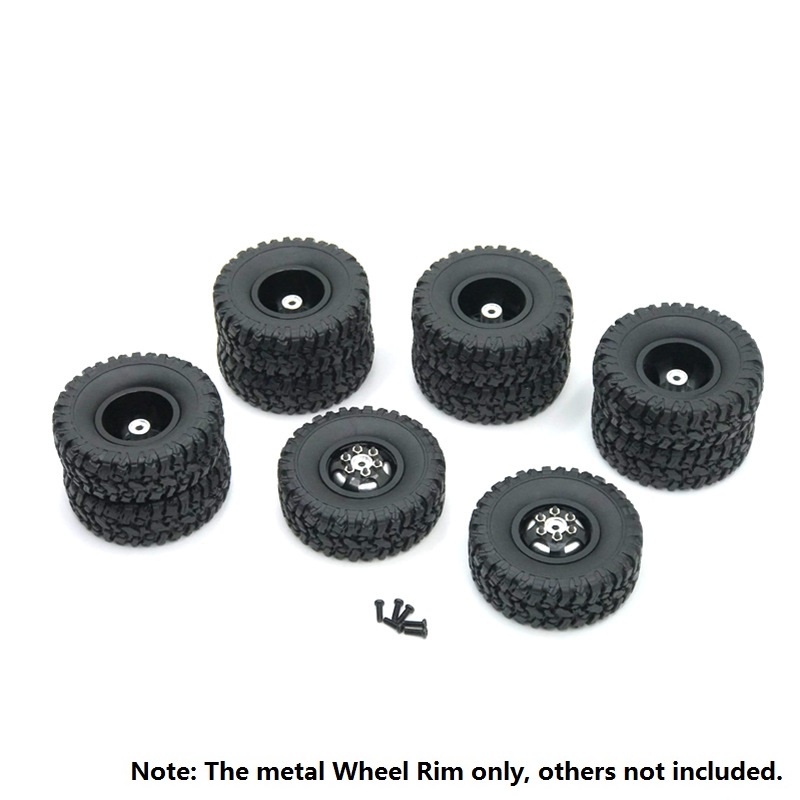Mâm Bánh Xe Kim Loại Màu Đen Dành Cho Xe Tải WPL B16 B36 6X6 6WD 1/16 RC