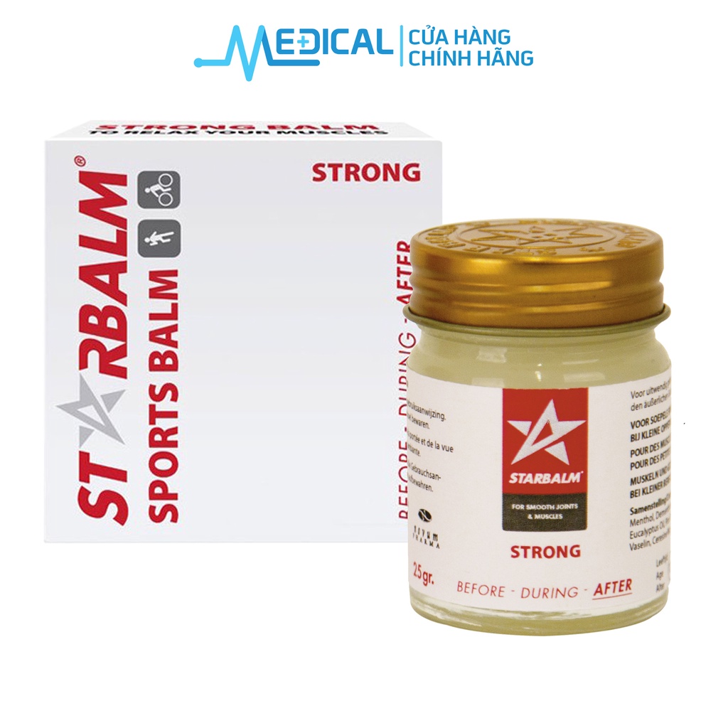 Cao trắng xoa bóp STARBALM 25G dùng trong và sau khi chơi thể thao - MEDICAL