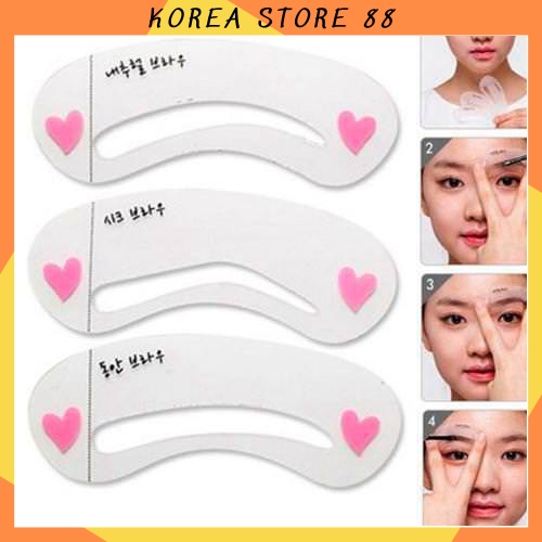 Set 3 khuôn kẻ lông mày phong cách Hàn Quốc đẹp-2160 KOREA STORE88