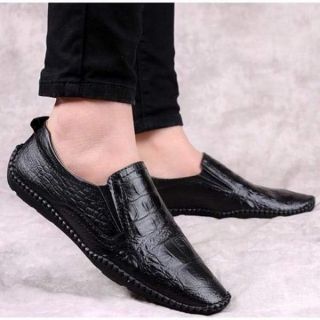 [ SIÊU MỀM ] Giày lười da nam dập vân sấu nổi