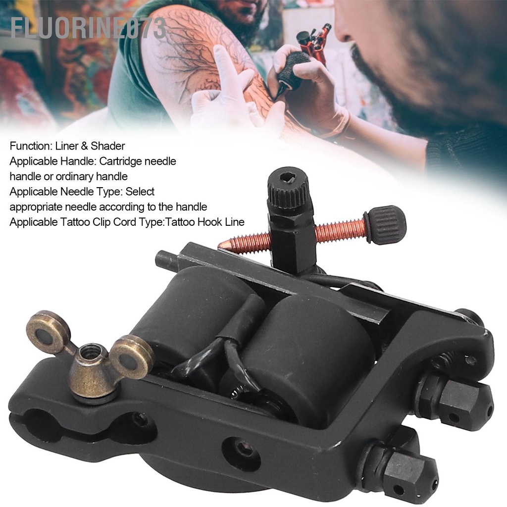 [Hàng Sẵn] Body Art Liner Shader Coil Tattoo Machine 10 Wrap Coils Đúc Máy xăm thiết bị【Fluorine073】