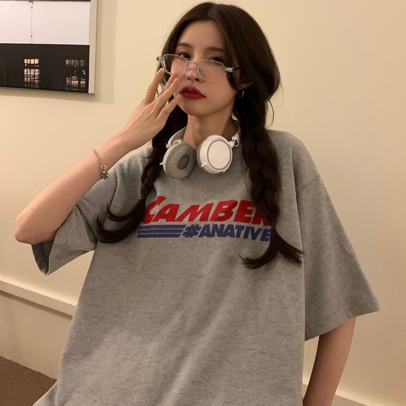 Áo thun tay lỡ dáng rộng kiểu dáng thời trang dành cho nữ