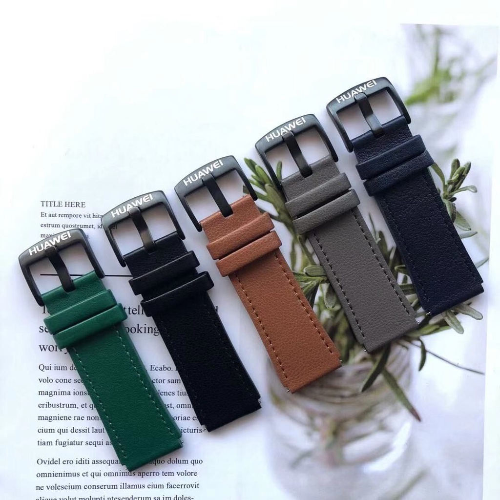 Phù Hợp Dây Đeo Bằng Da Thật 22mm 22mm Cho huawei gt2 / 3 / 4 46mm / gt3 / 2 pro