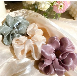 Chun buộc tóc vải scrunchies nhiều màu