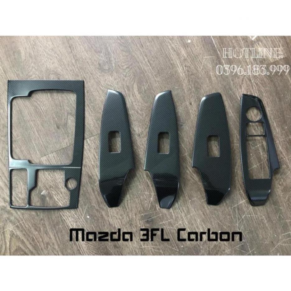 [Giảm giá]  Ốp nội thất carbon Mazda 3 FL l