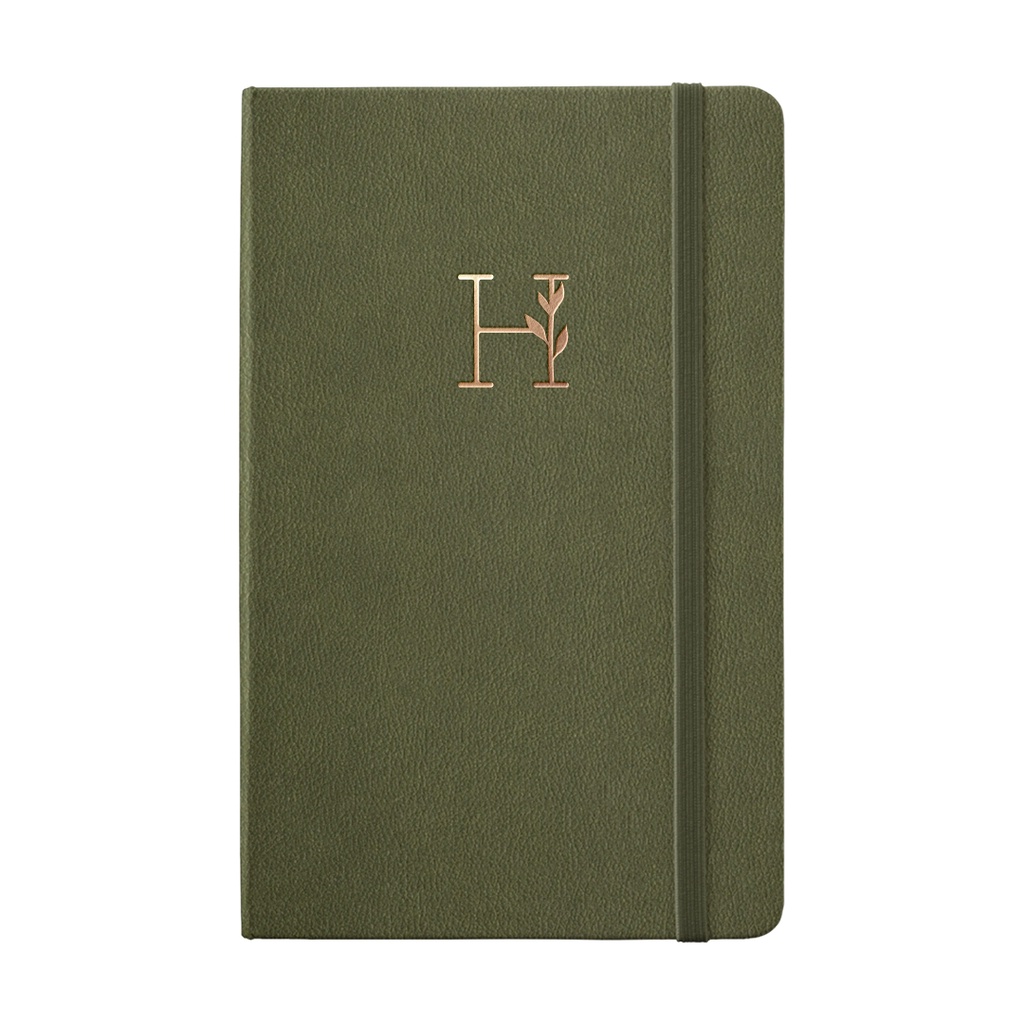 Sổ tay Your Name Letter H bìa da 196 trang