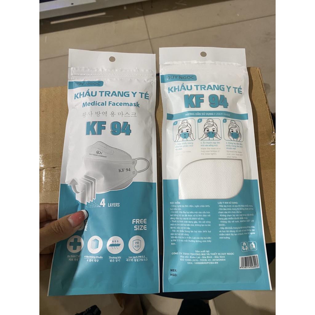 - Khẩu trang y tế KF94 DUY NGỌC