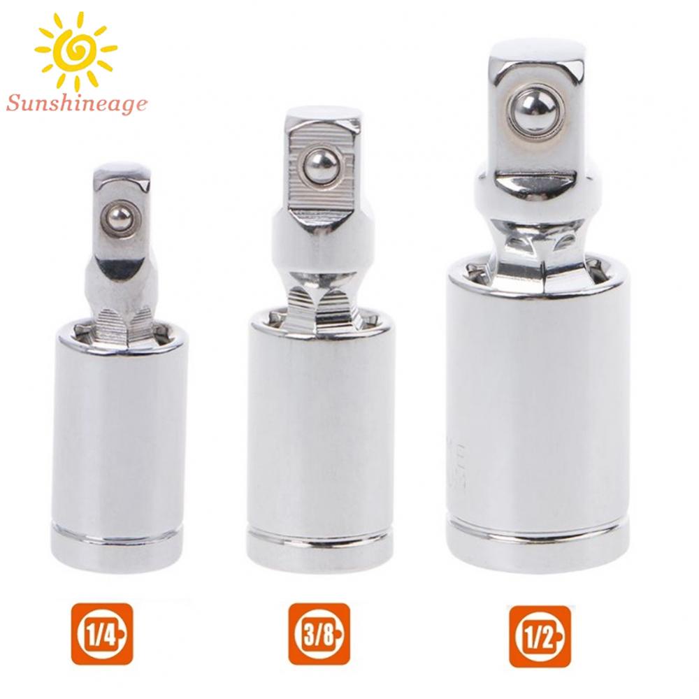 Universal-Joint 360°Ratchet Angle Extension Bar Socket Adapter 1/4 3/8 1/2