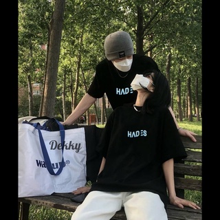 Áo thun nam nữ form rộng dekky tay lỡ phông oversize cotton 100% co dãn 4 chiều hades 1