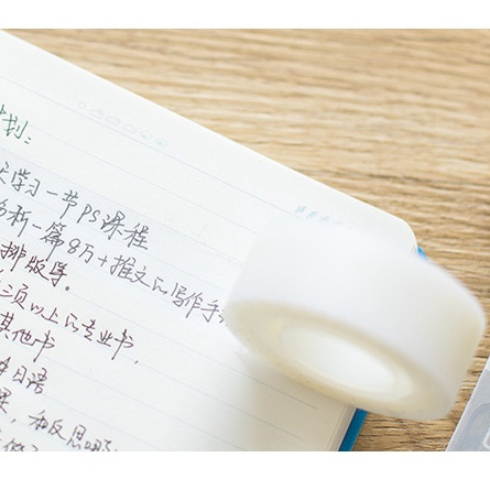 Bộ 2 cuộn băng dính ghi chú note trong mờ kèm dụng cụ cắt WA03, băng giấy note tiện lợi Tuệ Minh